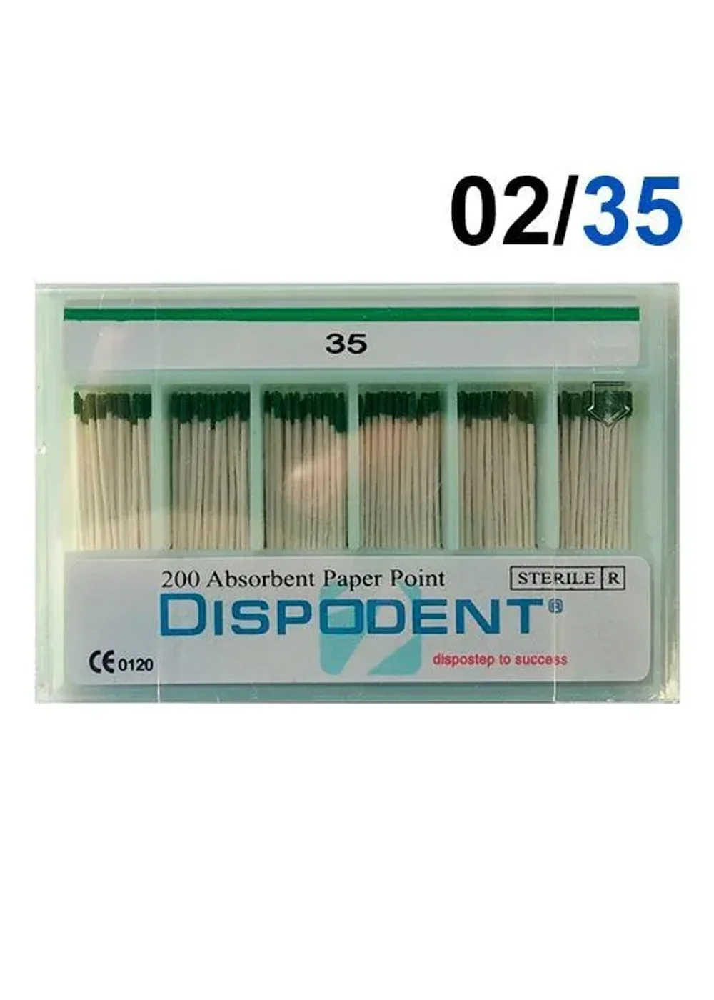 Абсорбенты, Dispodent, конус 02 №35, 200шт
