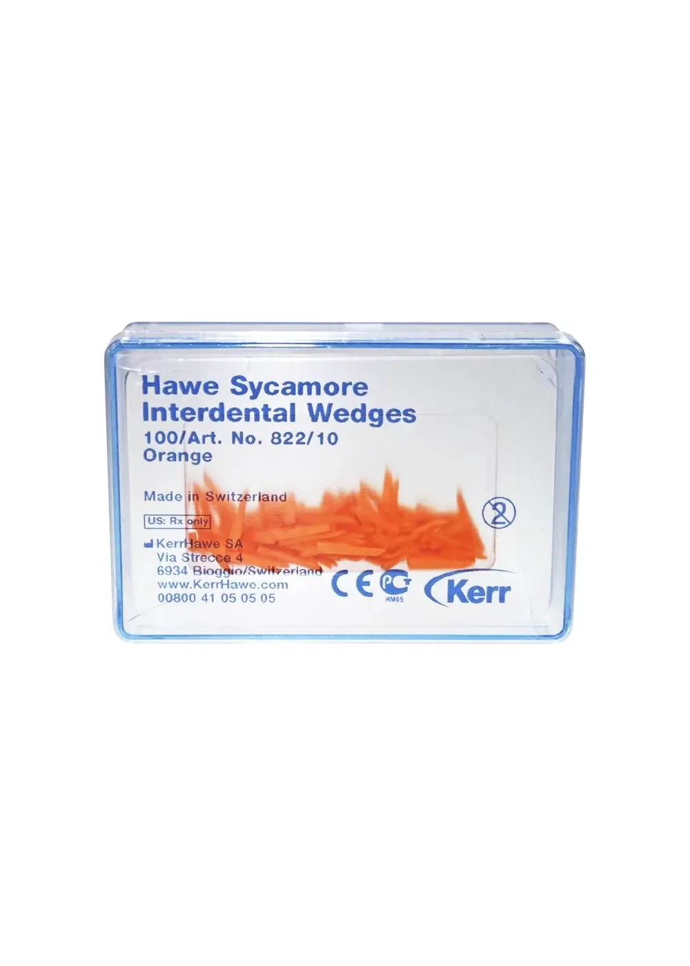 Клинья, Kerr, деревянные оранжевые Sycamore 822/10