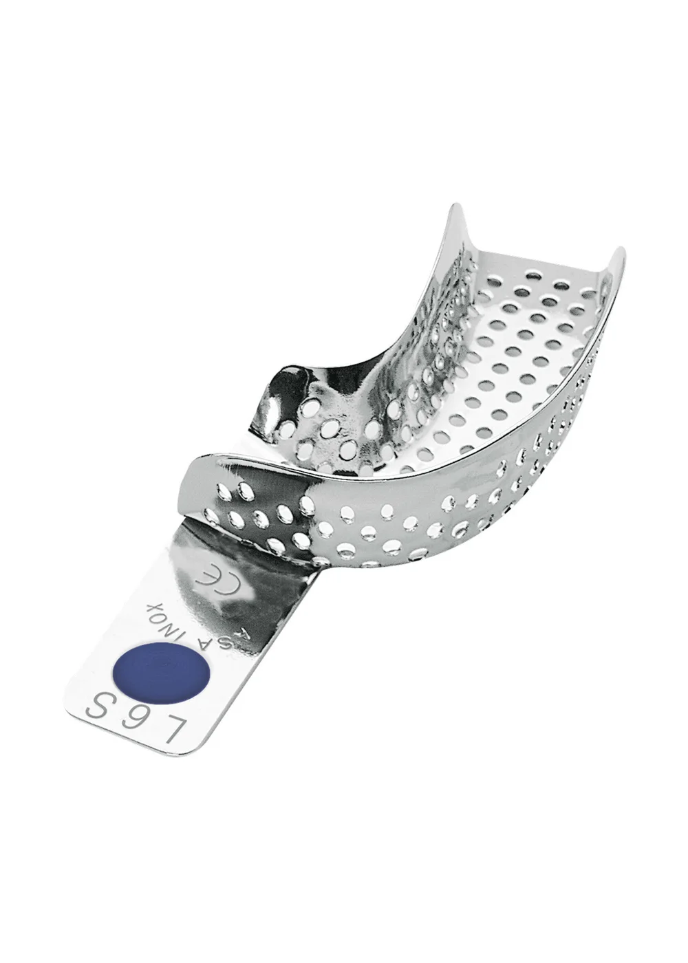 Asa Dental 2801-L6S - ложка слепочная нижняя большая (L) половина с перфорацией без бортиков (правый верх-левый низ)