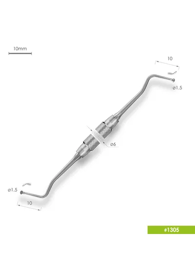 1305 Экскаватор двухугловой  Ø1.5mm. Ручка Ø6мм