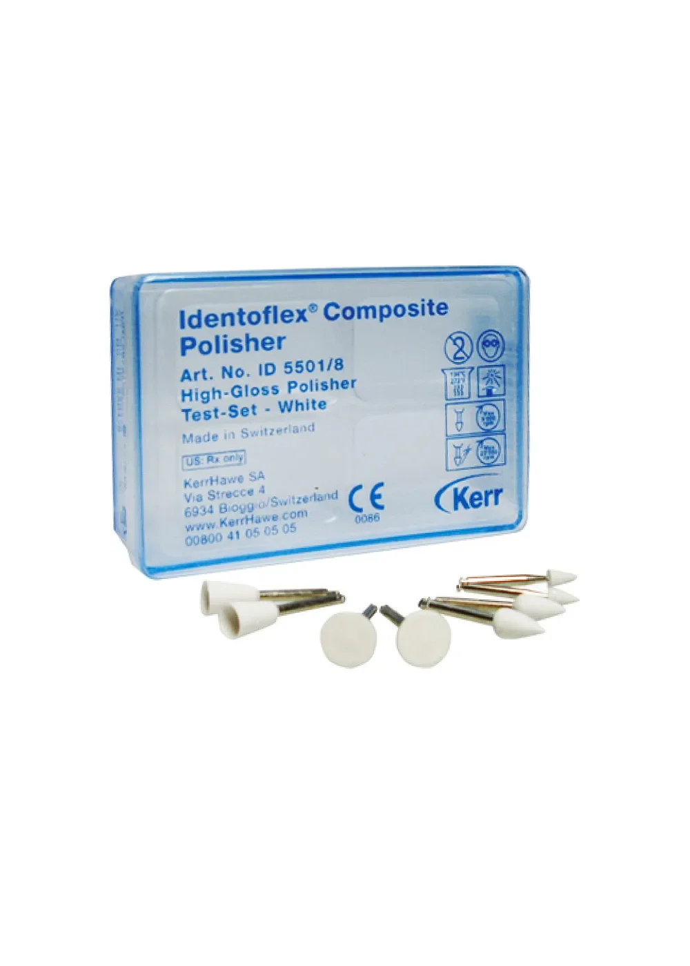 Головки силиконовые, Kerr, Identoflex белые 8шт