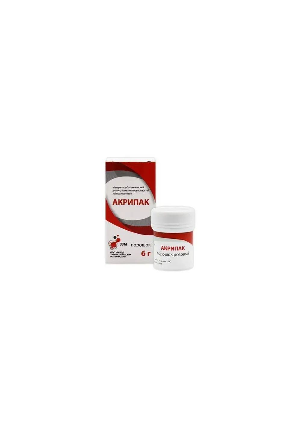 Порошок для подкрашивания, РуДент, Акрипак розовый, 6г