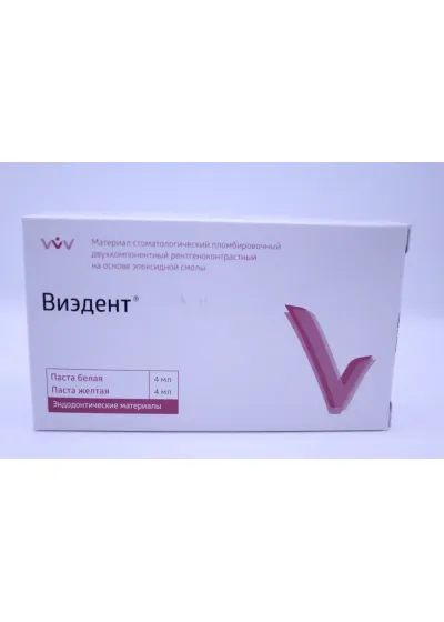 Пломбировочный материал для корневых каналов, ВладМиВа, Виэдент, паста-паста, 4г+4г