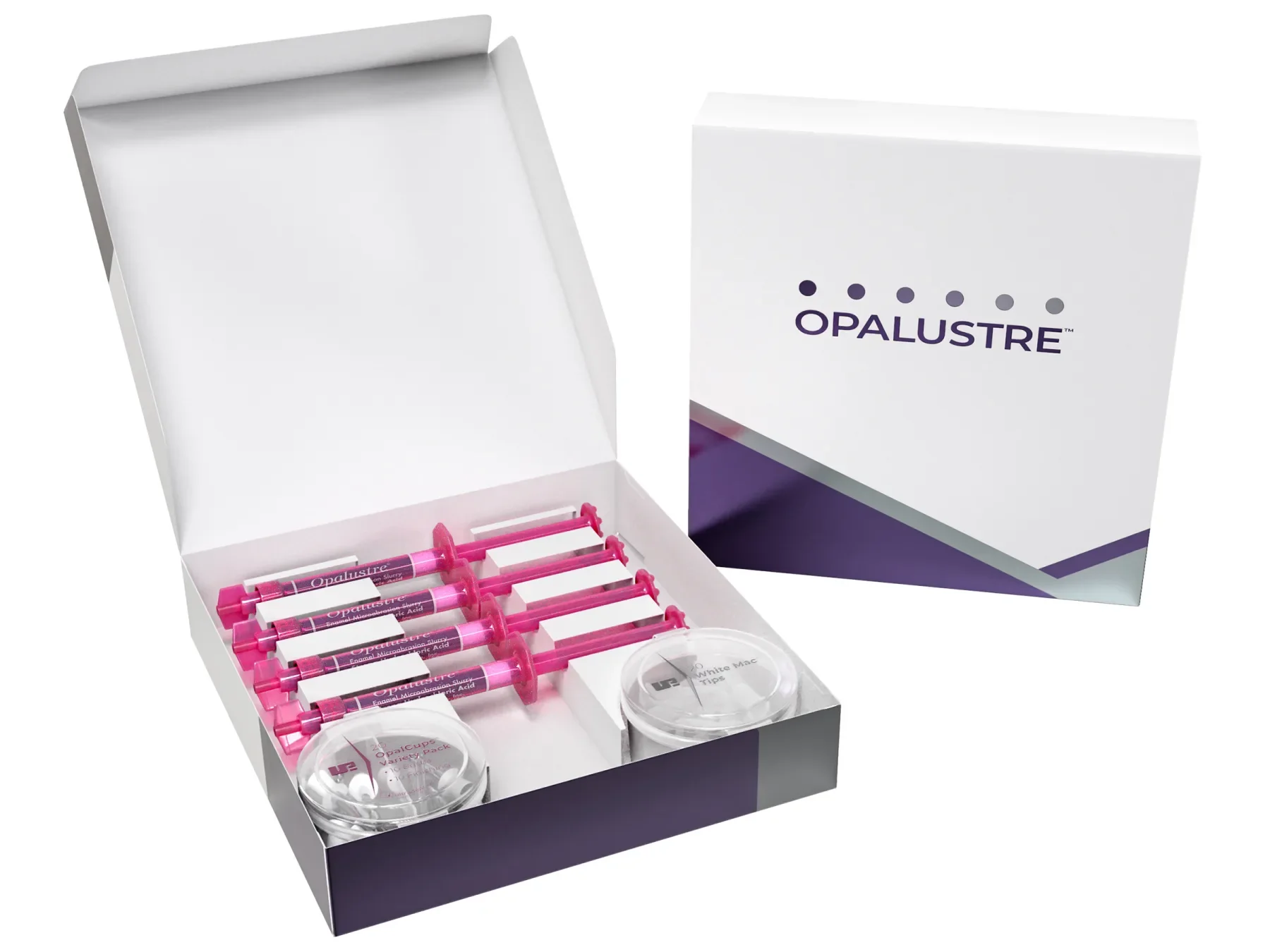 Opalustre Kit - мат-л стоматологический (для микроабразии 4х1,2 мл, 20 бел. насадок, 20 OpalCups)