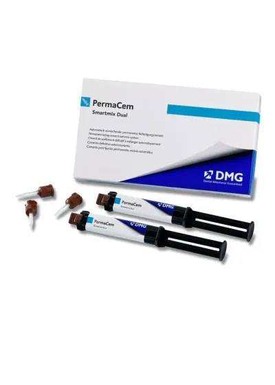 Цемент, DMG, ПермаЦем (Permacem) Smartmix Dual, композитный двойного отверждения, 2 шприца по 10 г