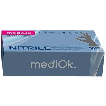 Перчатки Нитриловые "MediOk" Серые L 100 шт (50 пар)