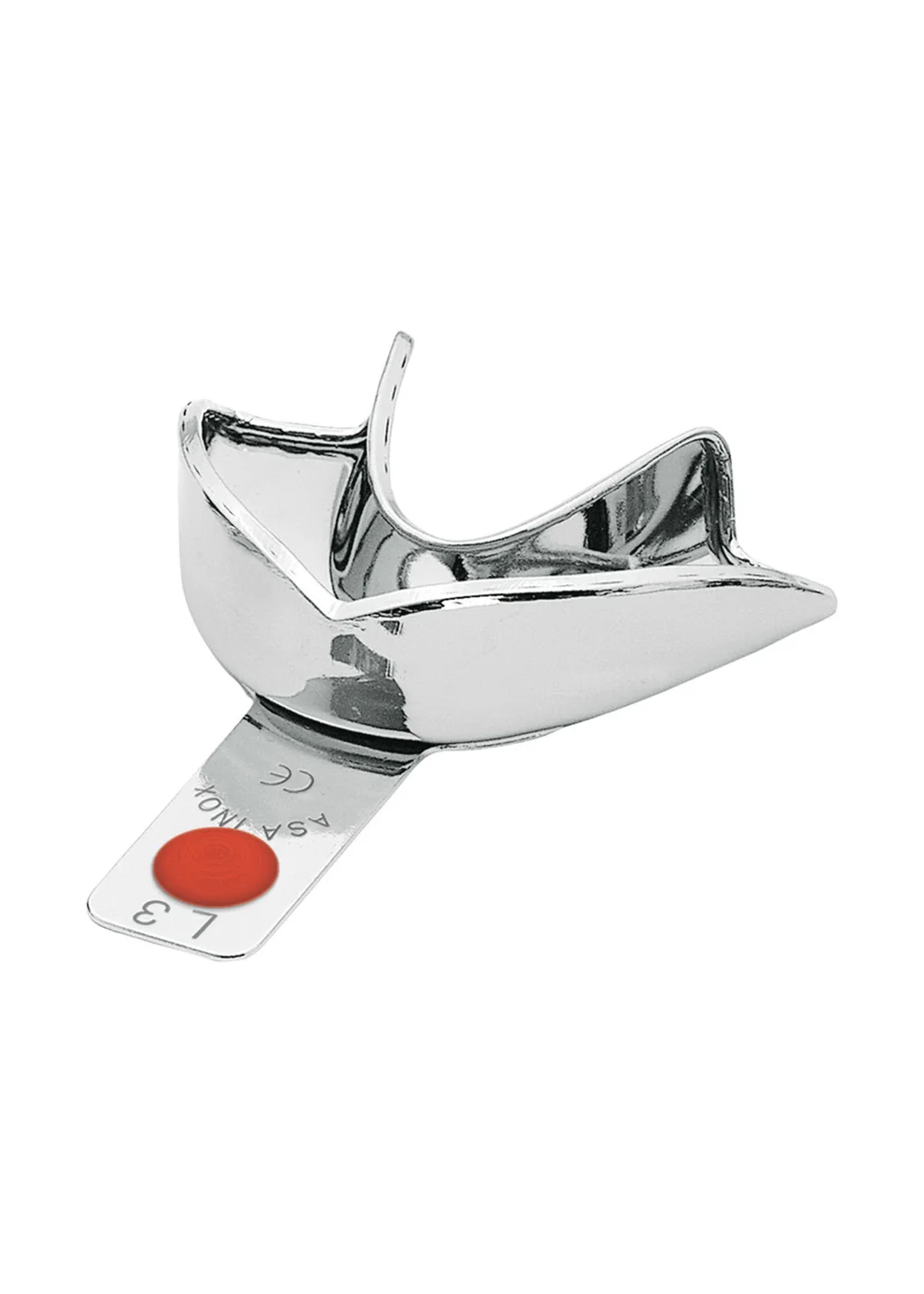 Asa Dental 2807-L3 - ложка слепочная нижняя малая (S) без перфорации с бортиками