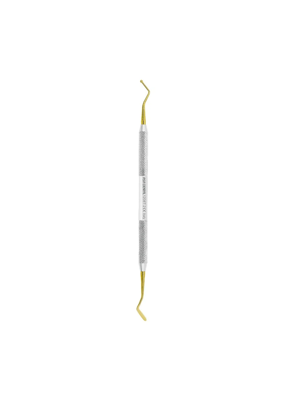 Asa Dental 1208T-2 - штопфер-гладилка N2 двусторонняя (шарик-гладилка) с нитрит-титановым покрытием (золотым)