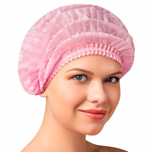 Шапочки Шарлотта на резинке РОЗОВЫЕ 125шт.