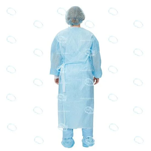 Халат стерильный, хирургический Лайт тип-2 р.56-58, спанбонд пл.42г/м2, рукав на манжете.  НОВИСЕТ
