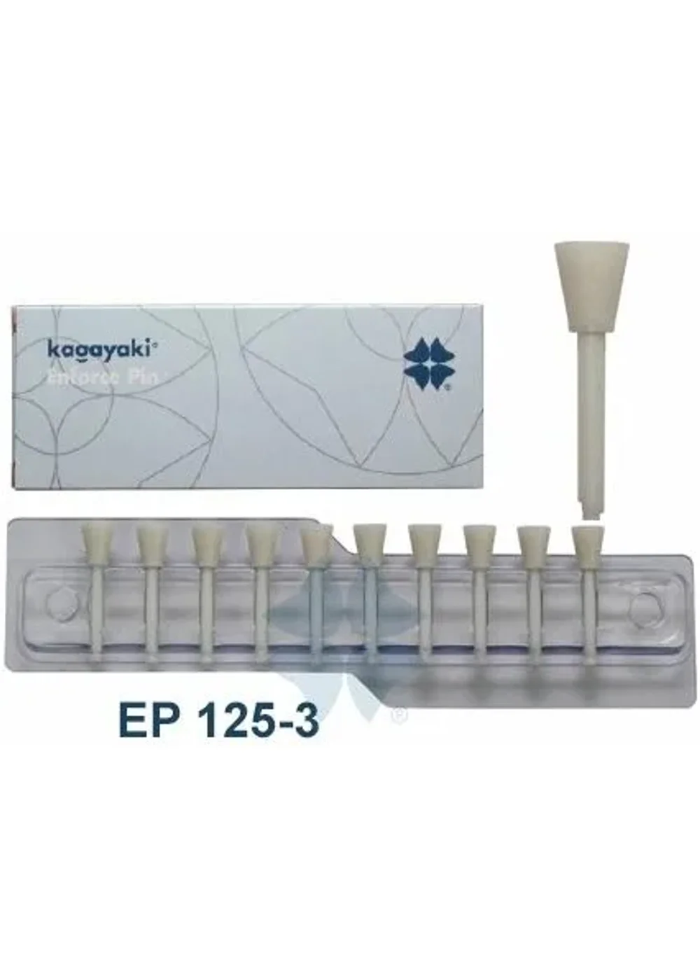 Полиры, KAGAYAKI, Чашка, Enforce Pin 125, грубые, белые, 40 шт