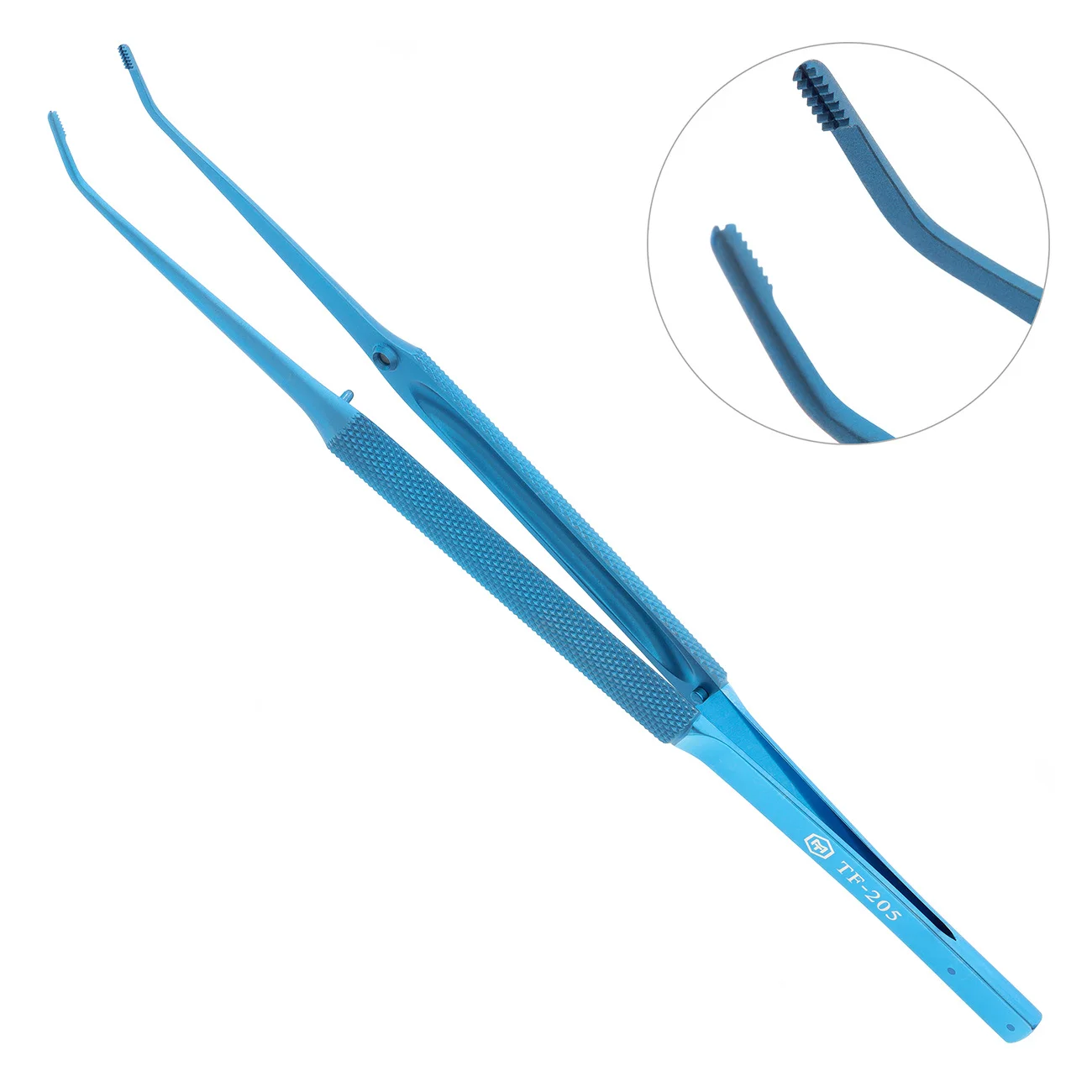 Пинцет микрохирургический изогнутый, 1.3 мм.