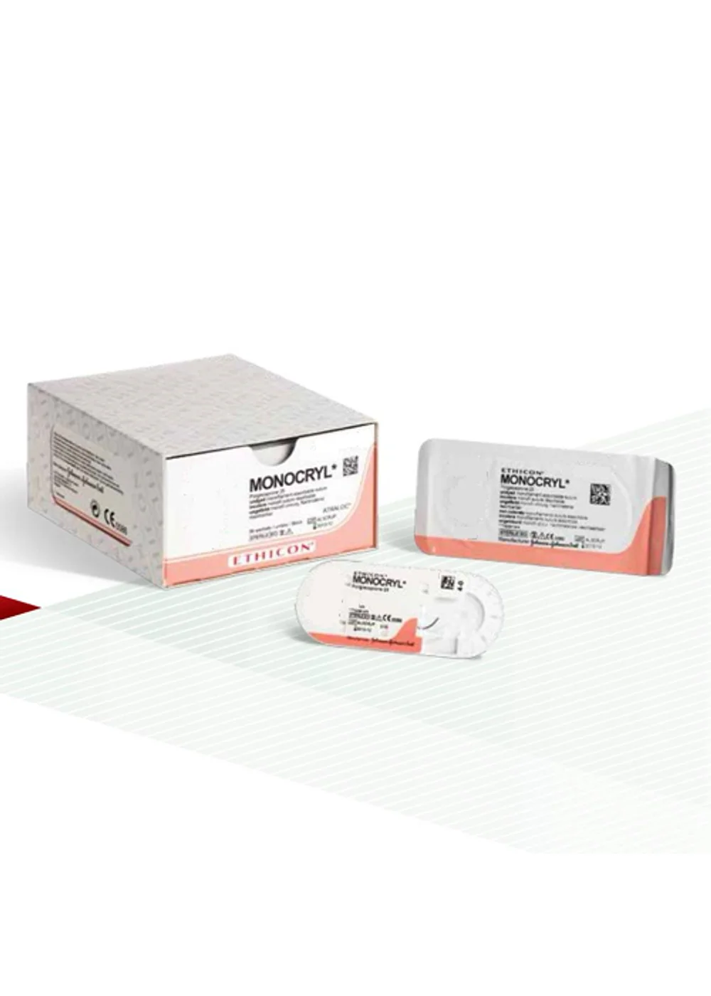 Monocryl 5/0 (М1) шовный материал рассасывающийся, неокрашенный, 45 см, игла PRIME 3/8 обратно-режущая атравмат. 13мм, 12 шт/упак, арт: W3203