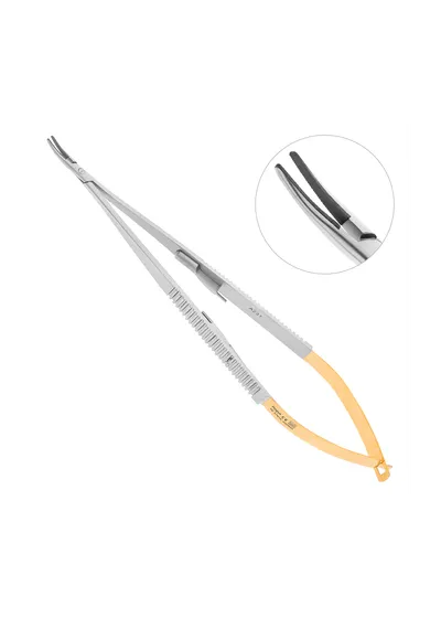 Nopa Instruments AE 579/18 - микроиглодержатель TUC CASTROVIEJO изогнутый, 18 см