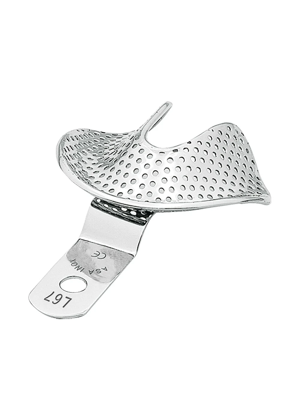 Asa Dental 2806-L67 - ложка слепочная нижняя средняя (M) с перфорацией для беззубых челюстей