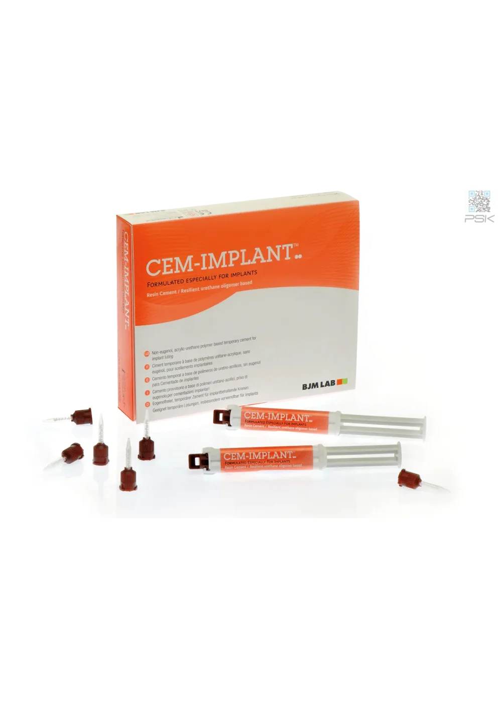 Цемент, BJM LAB, ЦемИмплант (Cem-Implant) 2 шприца по 5 мл + 20 насадок