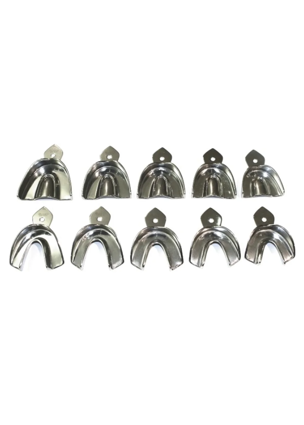 Legrin M-528-9010 - ложки слепочные Legrin, неперфорированные 10 шт (5 верх + низ) - XS, S, M, L, XL