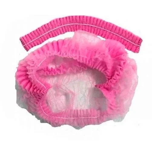 Шапочки Шарлотта на резинке РОЗОВЫЕ 125шт.