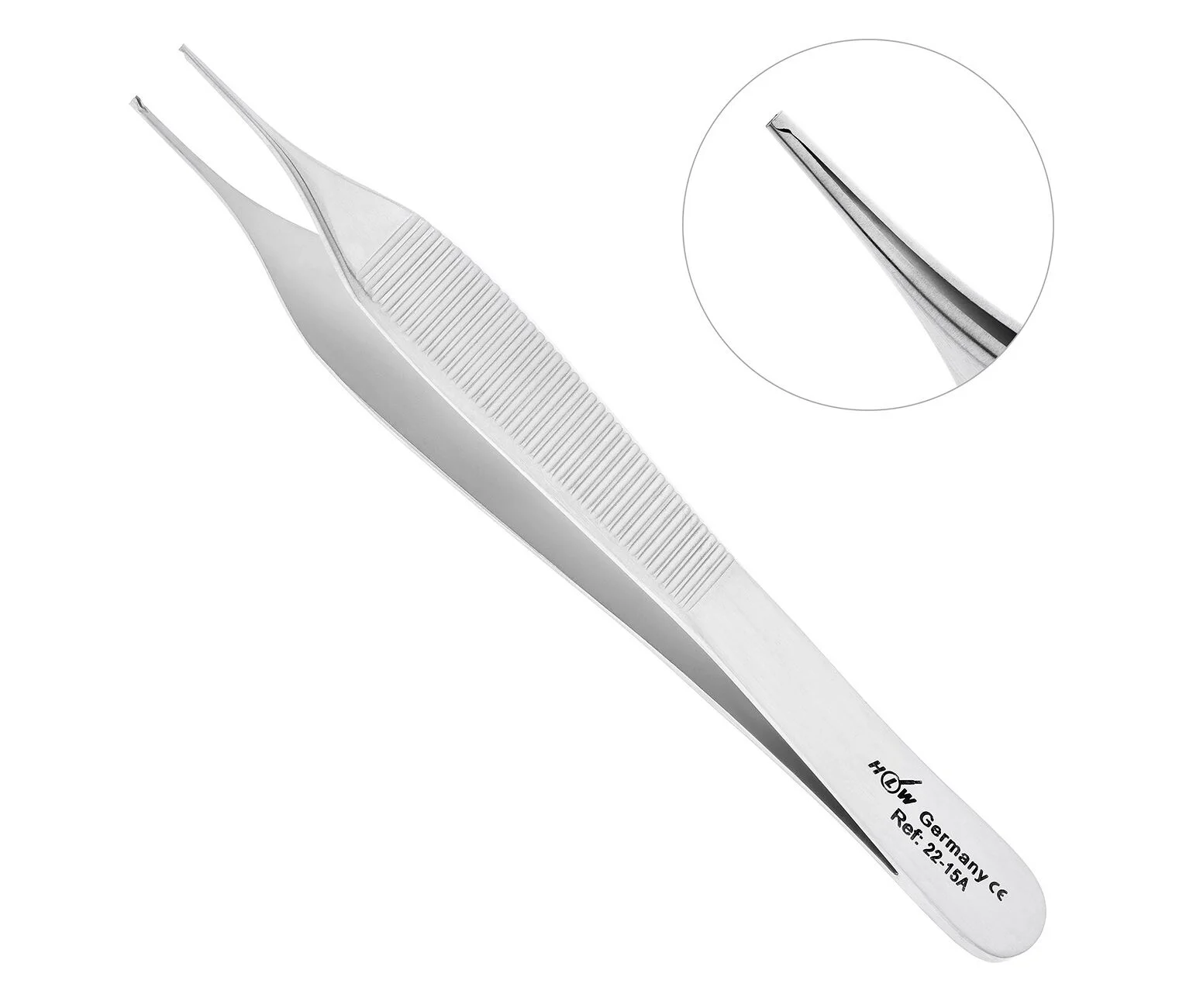 Пинцет ультратонкий Micro-Adson, 12 см, 22-15A* (HLW Dental Instruments)