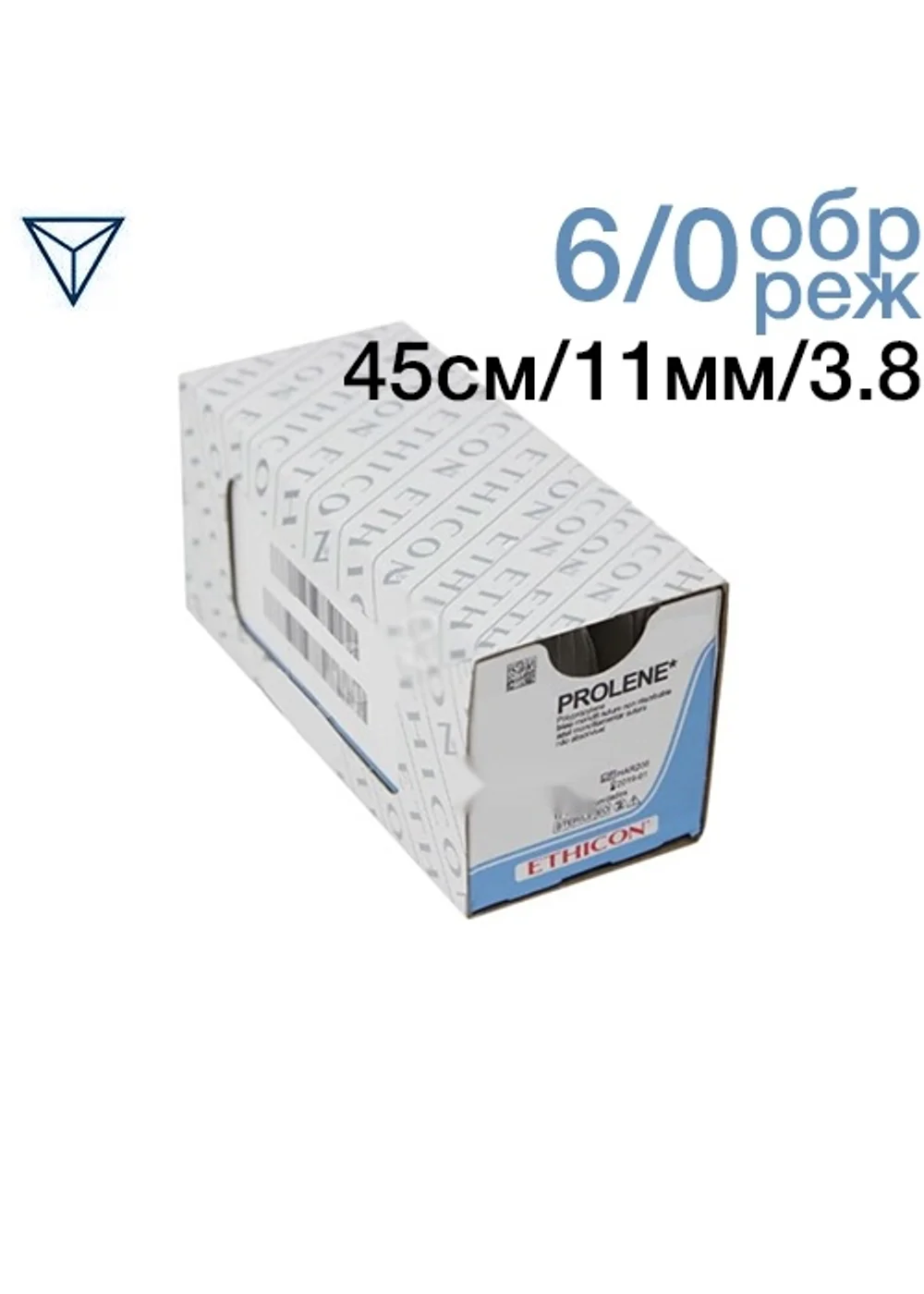 Шовный материал Johnson&Johnson Prolene 6-0 450 см обратно-режущая игла 13 мм