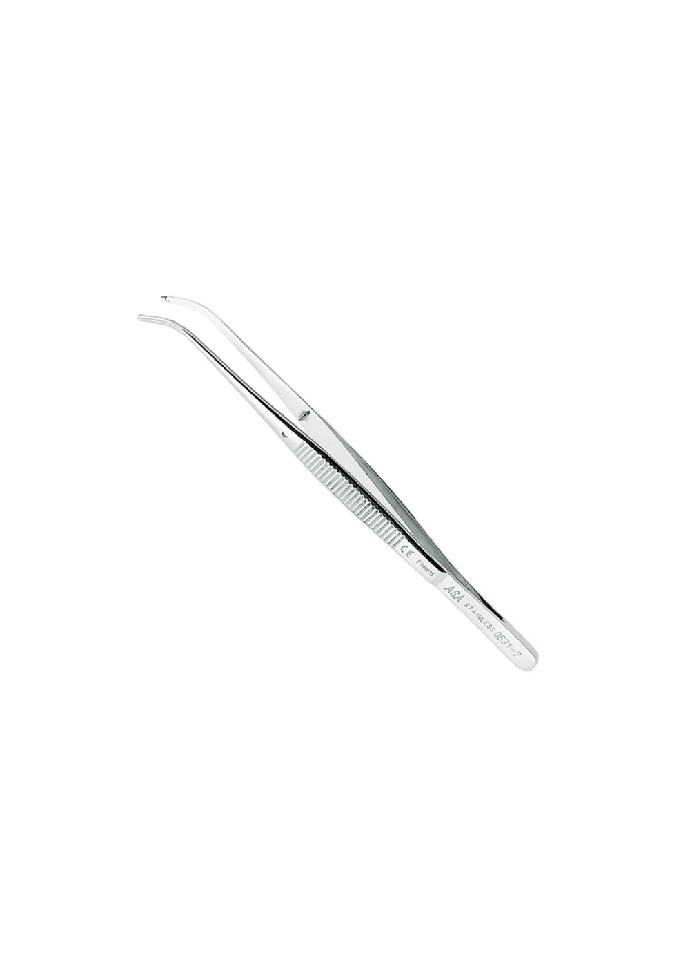 Asa Dental 0631-2 - пинцет хирургический стоматологический изогнутый, 12,5 см