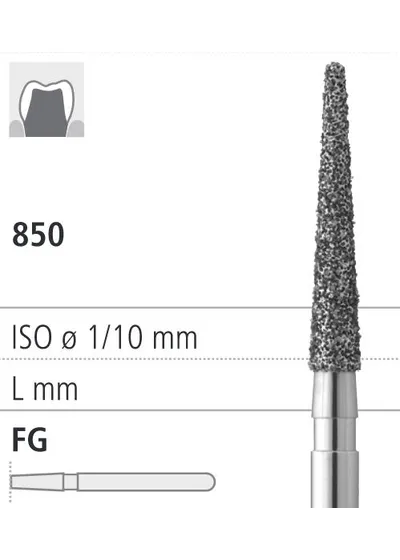 Бор алмазный, Intensiv FG 850/027, черный, 6 шт.