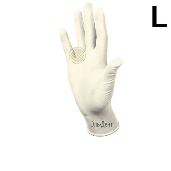 Перчатки латексные Heliomed Manual DC750 L 100шт. (50пар) Маркированные