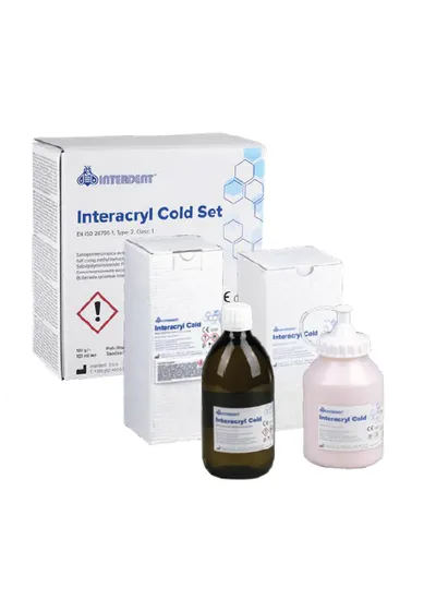 Жидкость для пластмассы по изготовления бюгельных протезов  INTERACRYL COLD, для холодной полимеризации. Упаковка 100мл., арт: 1514