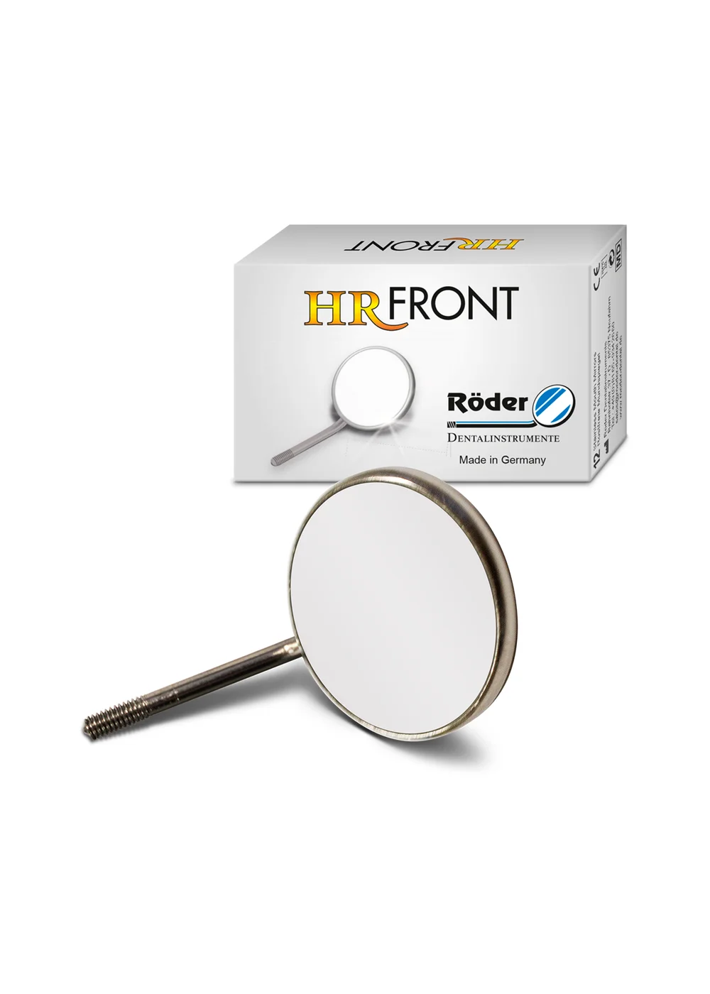 Roder Dentalinstrumente HR Front - зеркало плоское, без ручки, размер 4, 22 мм, 12 шт