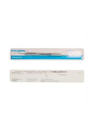 Asa Dental ML0704-11/12AF - зонд N11/12AF двусторонний изогнутый Leonardo с полой легкой ручкой