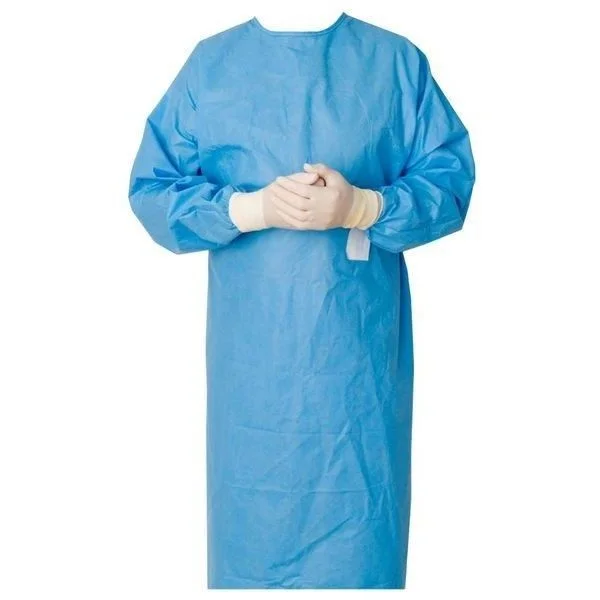 Халат стерильный 25г/м2 рукав манжета, размер 54-56, голубой.