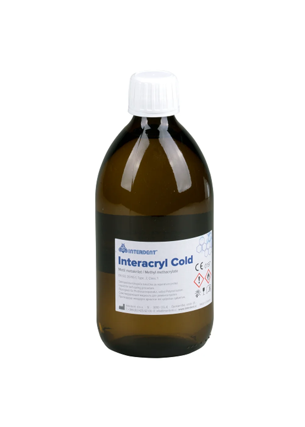 Жидкость для пластмассы, Interdent d.o.o., INTERACRYL COLD, 100 мл