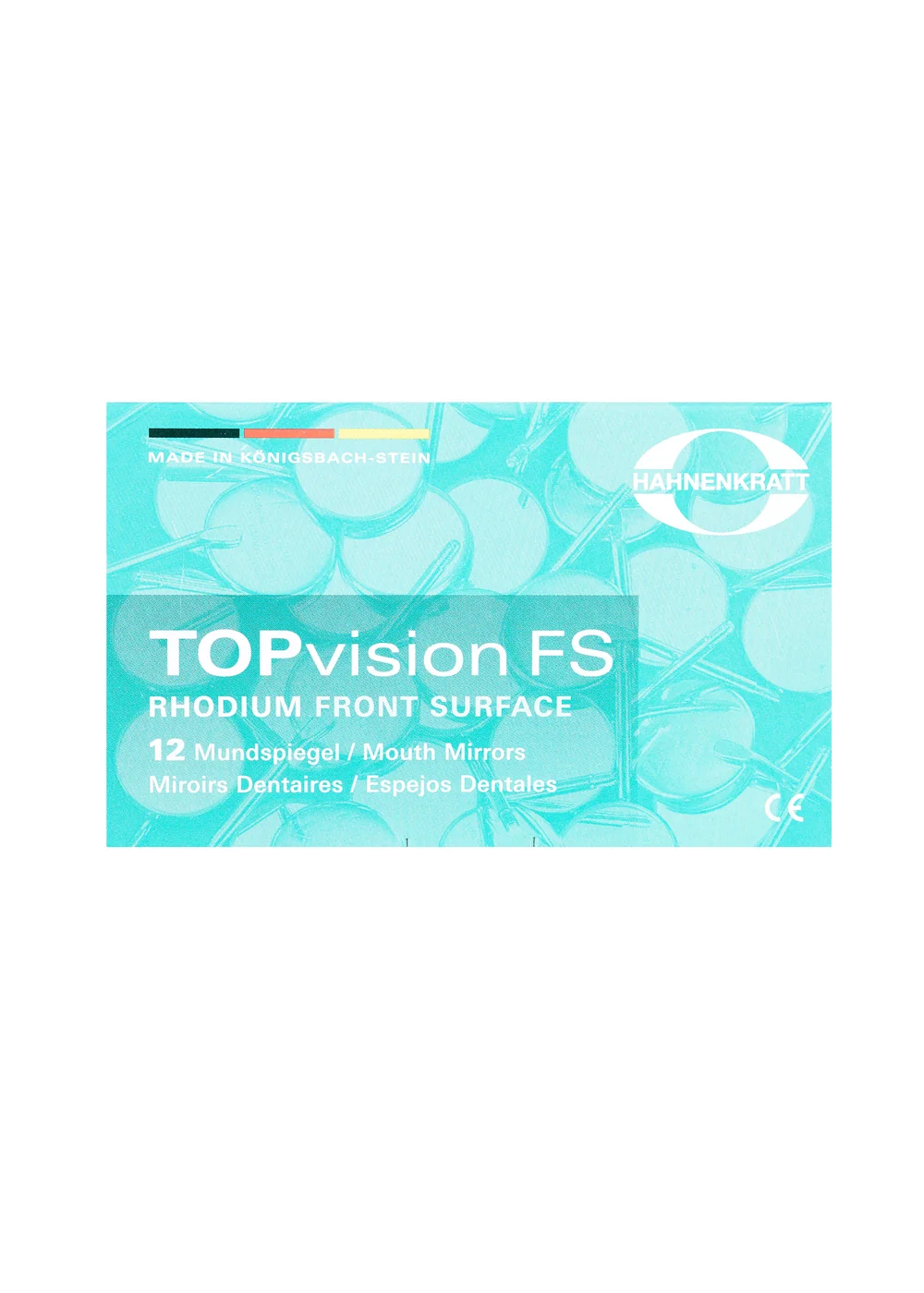 Hahnenkratt TOPvision FS Rhodium - родиевое зеркало, плоское, без ручки, №4, диаметр 22 мм, 12 шт