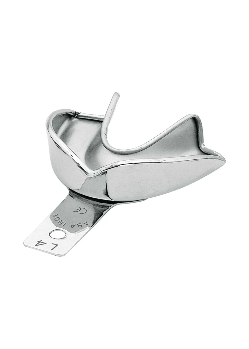 Asa Dental 2807S-L4 - ложка слепочная нижняя средняя (M) без перфорации с бортиками