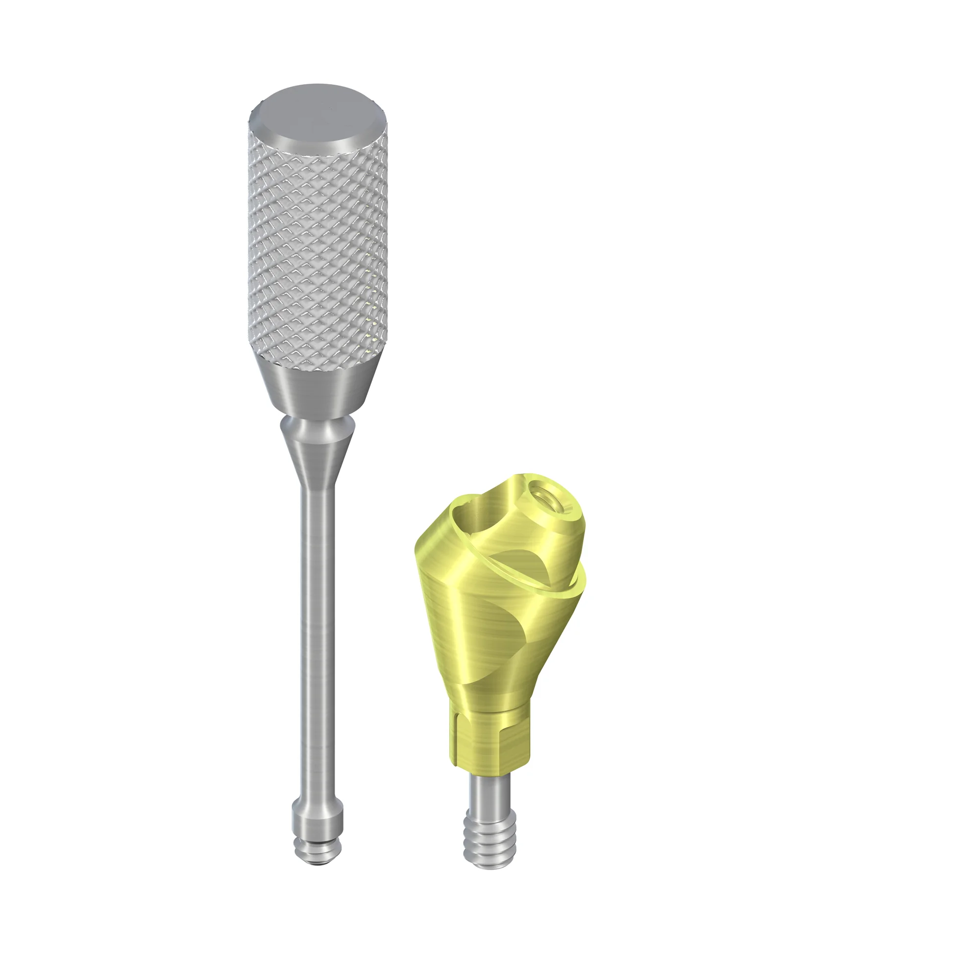 Угловой абатмент для винтовой фиксации, 30° тип А, NC, Ø 4,6 мм, GH 5,5 мм, TAN, со штифтом
