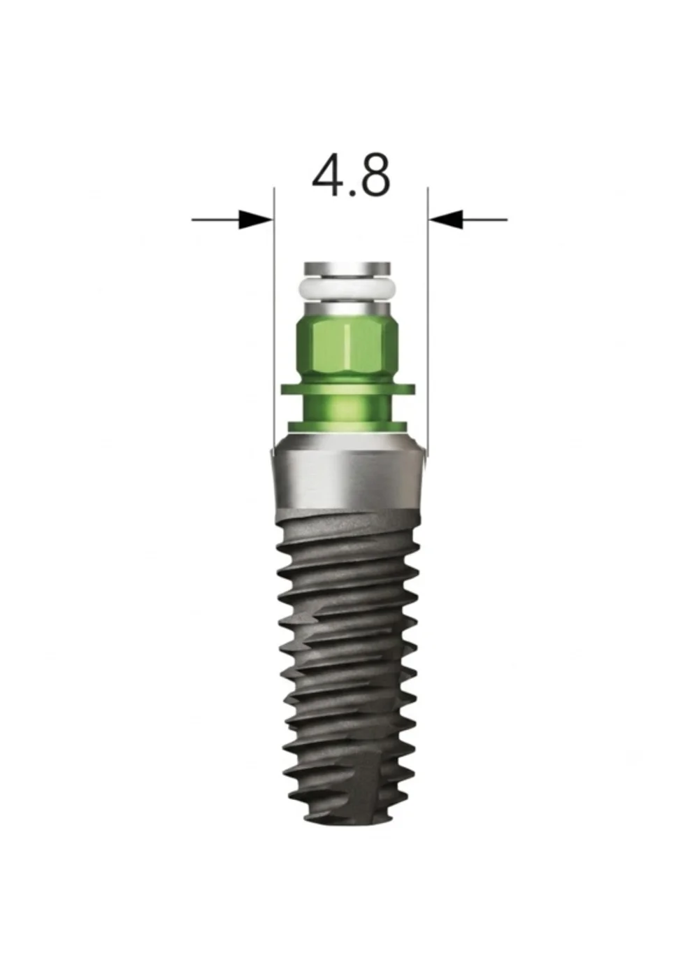 Имплантат, Osstem, SS III SA, D=4.5 мм, L=10.0 мм, G/H=1.8, 6-гран, Standart