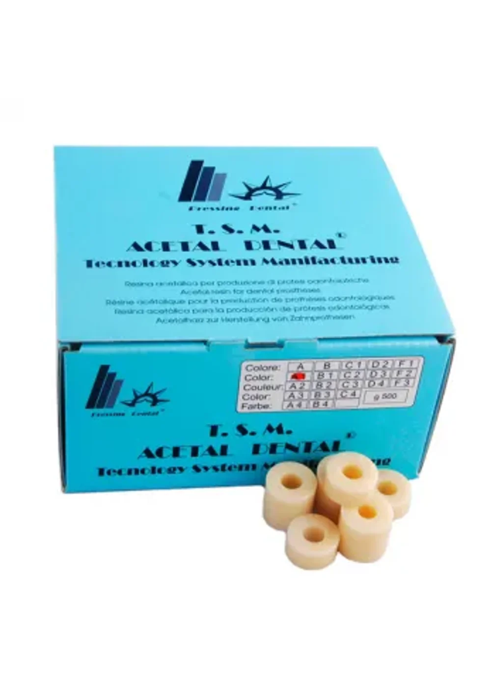 Безмономерная ацетатная пластмасса, Pressing Dental, Acetal Dental TSM, цвет А4, 500г