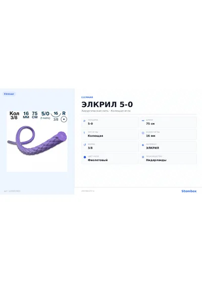 Инфографика ЭЛКРИЛ 5-0 — Elemaar ЭЛКРИЛ