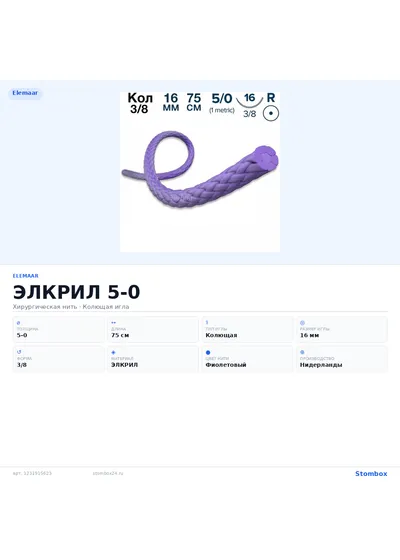Инфографика ЭЛКРИЛ 5-0 — Elemaar ЭЛКРИЛ