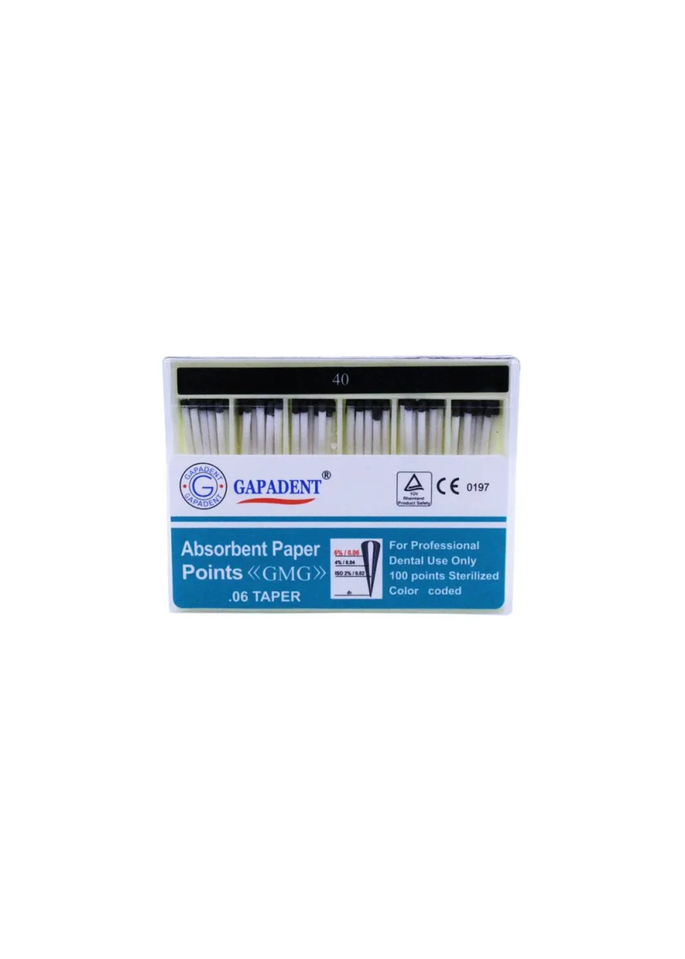 Абсорбенты, GAPADENT, конус 06 №40, 100шт