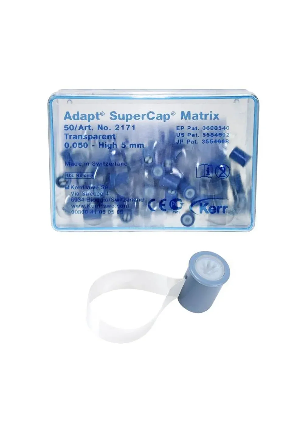 Капсулы для супермата Adapt SuperCap, Kerr, 0.05x5.0 мм, 50 шт, #2171