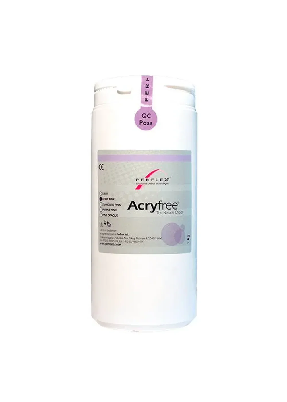 Пластмасса термопластичная, PERFLEX, Acry Free, розовый Standard Pink, 1кг