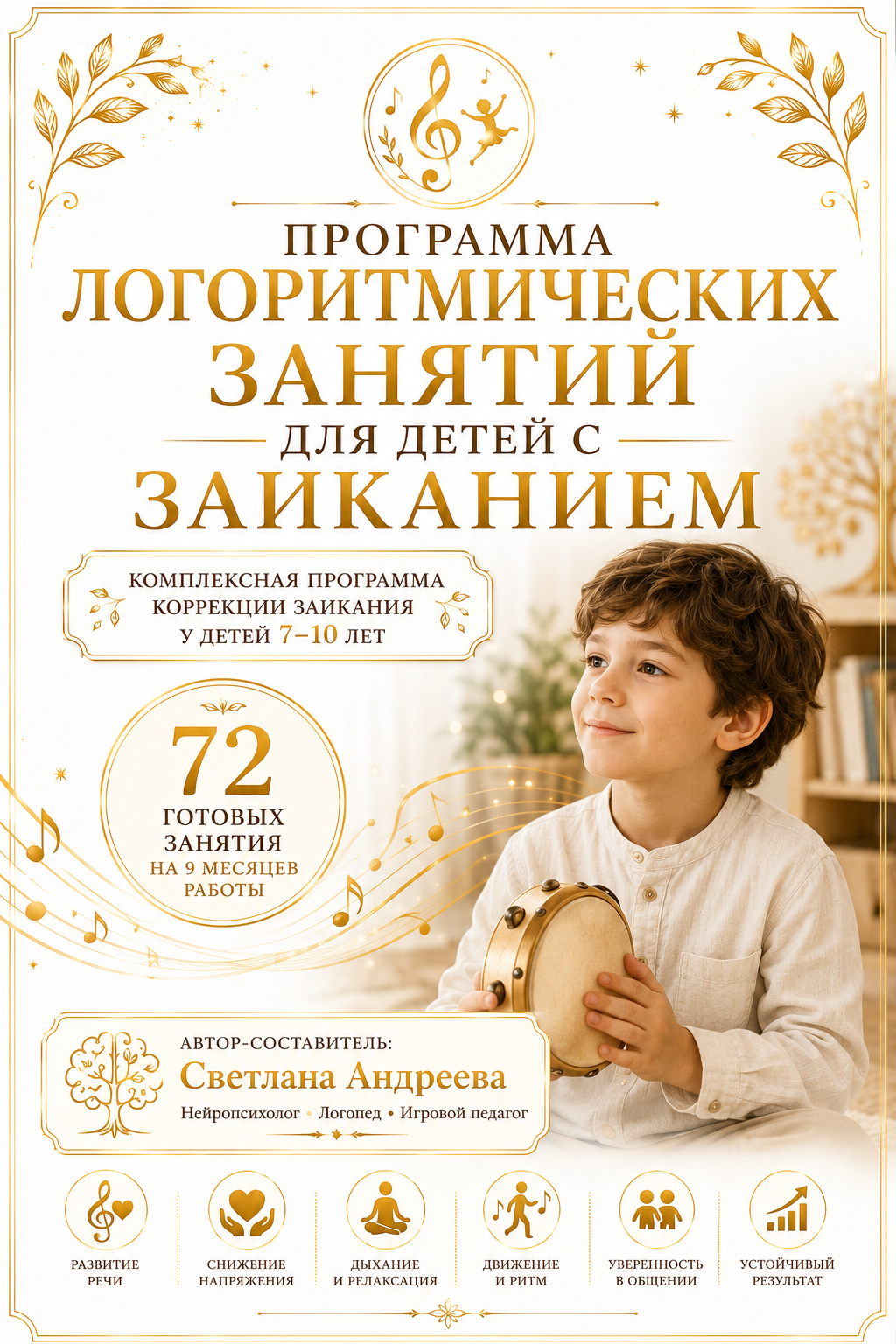 ПРОГРАММА ЛОГОРИТМИЧЕСКИХ ЗАНЯТИЙ ДЛЯ ДЕТЕЙ С ЗАИКАНИЕМ Комплексная программа коррекции заикания у детей 7–10 лет