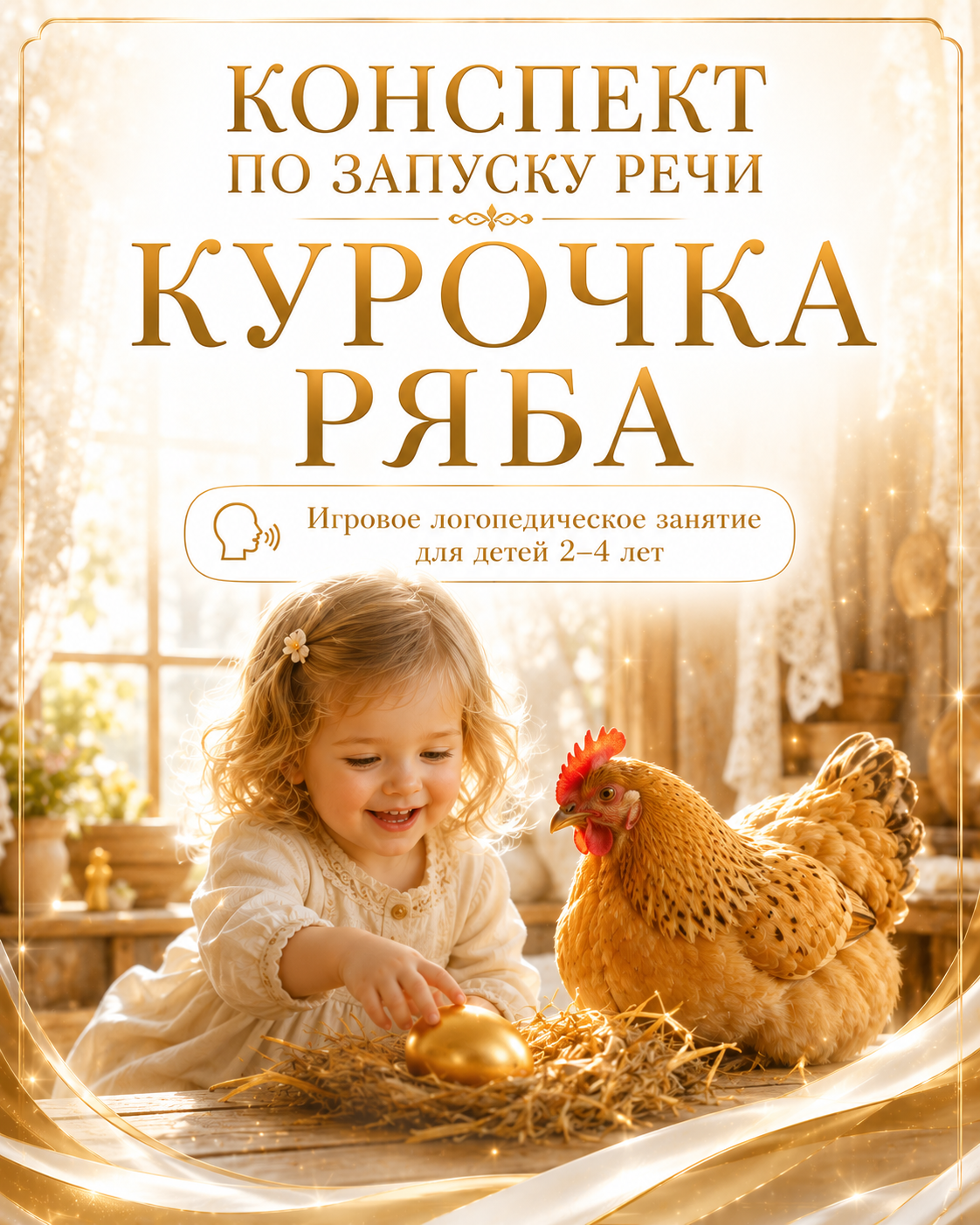 КОНСПЕКТ ПО ЗАПУСКУ РЕЧИ КУРОЧКА РЯБА Игровое логопедическое занятие для детей 2–4 лет