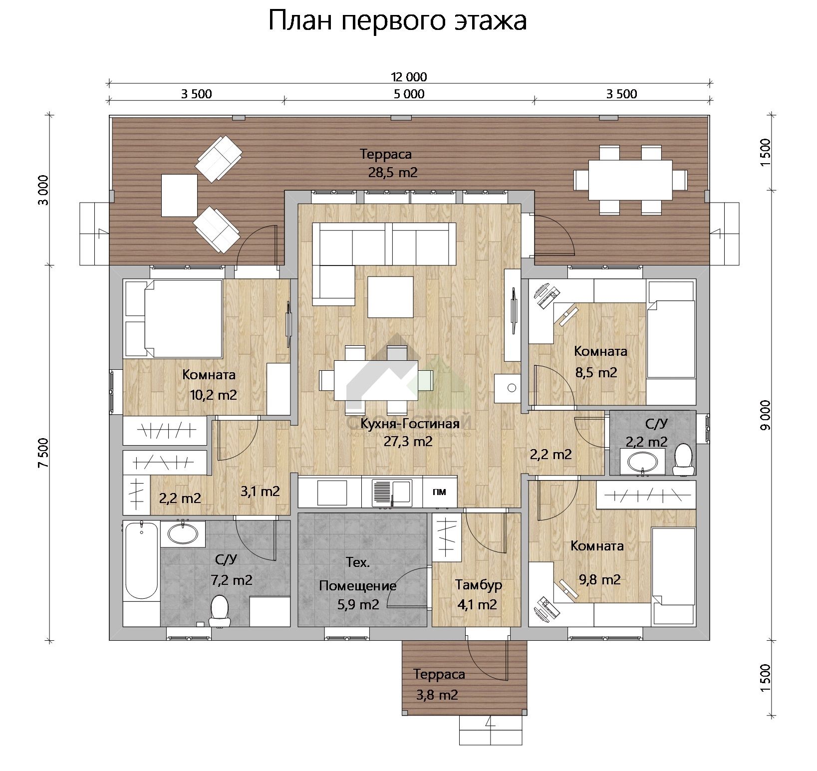 Коттедж каркасный С-129 КР «Суоми»