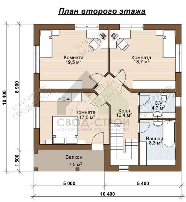 Коттедж каркасный С-233 КР «Сибирь»