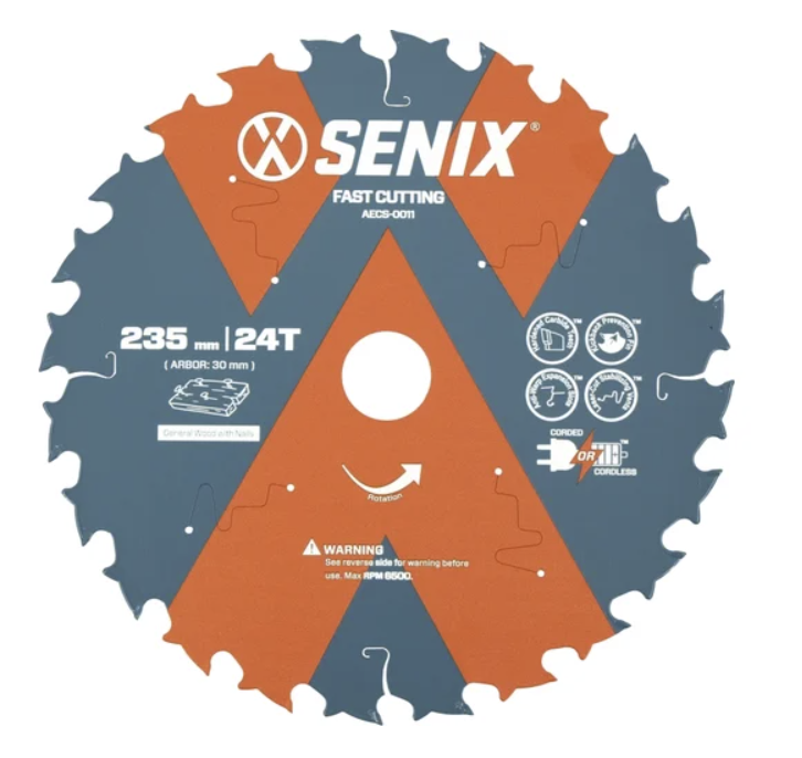 Диск пильный Senix 235 мм х 30 мм 24Т по дереву – фото №1 Диск пильный Senix 235 мм х 30 мм 24Т по дереву – №1