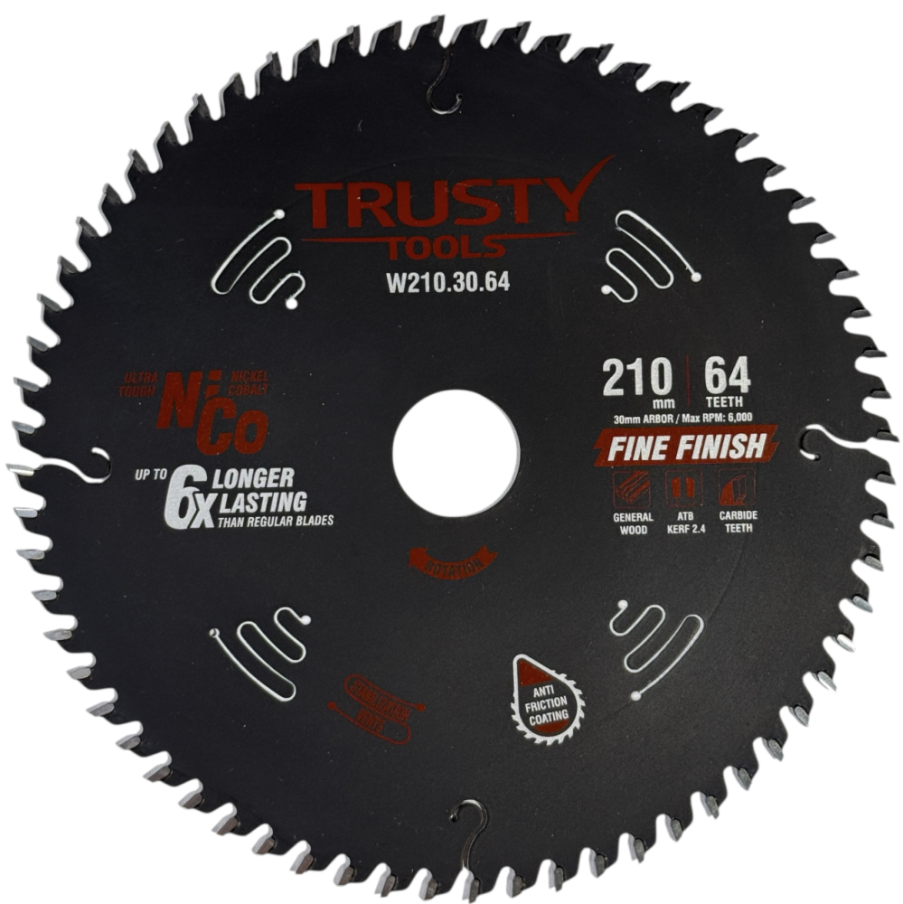 Диск пильный Trusty-Tools Fine Finish 210х30 мм 64Т – №1