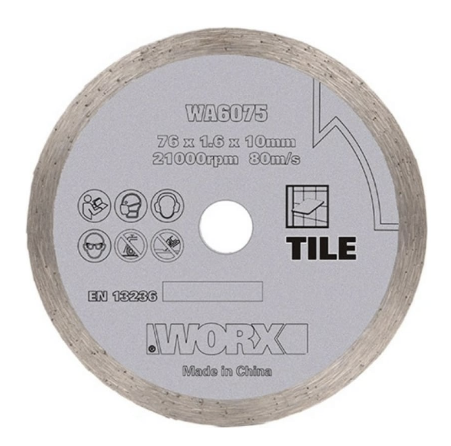 Диск алмазный Worx 76х1,6х10 мм – №1