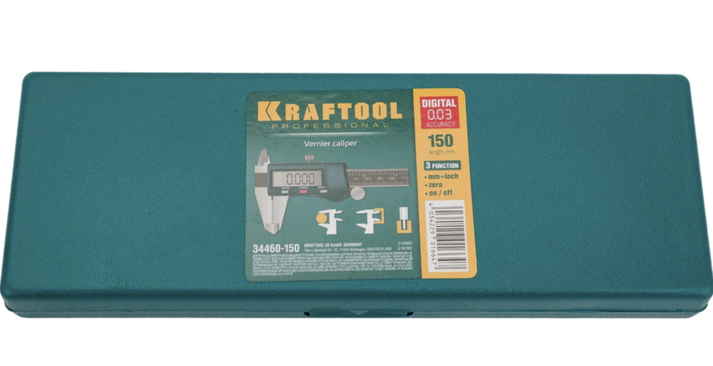 Штангенциркуль электронный Kraftool 150 мм, металлический (34460-150) – фото №2 Штангенциркуль электронный Kraftool 150 мм, металлический (34460-150) – №2
